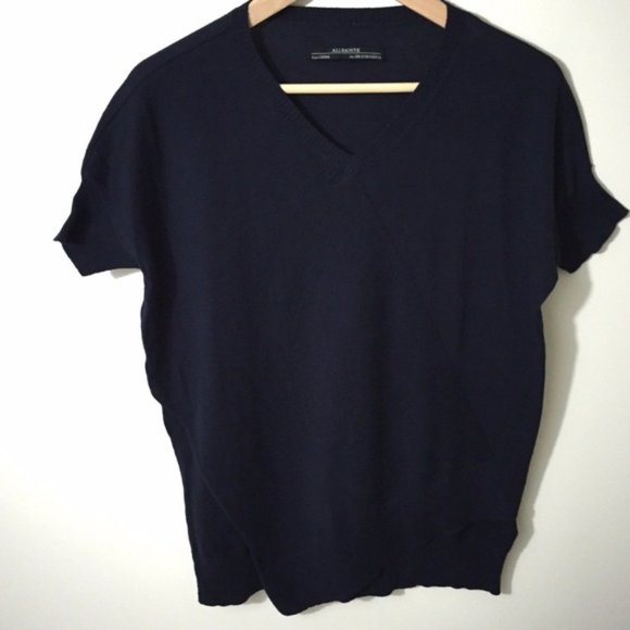 navy short sleeve jumper